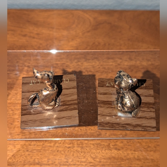 Clarissa and Cicero Pewter Miniature Cat Figurines - Picture 6 of 10